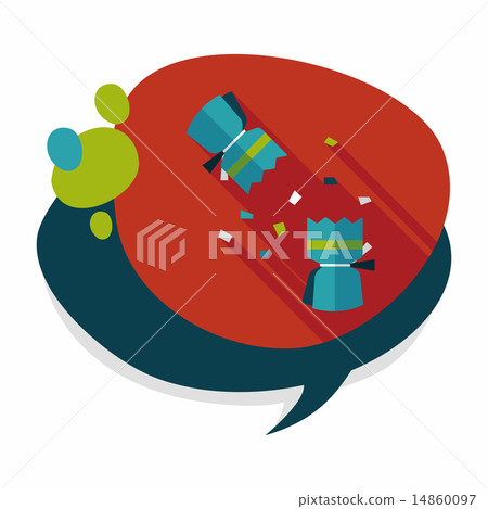 Christmas cracker flat icon with long shadow,eps10 14860097