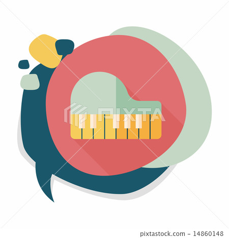 piano flat icon with long shadow,eps10 piano flat icon with long shadow,eps10 14860148