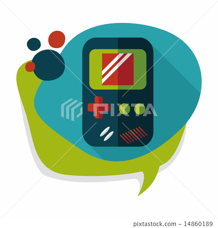 Handheld game flat icon with long shadow,eps 10 Handheld game flat icon with long shadow,eps 10 14860189
