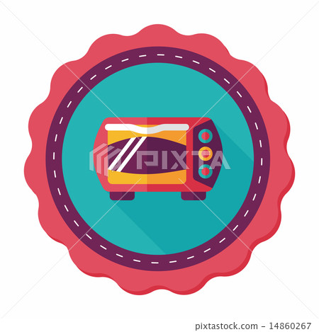kitchenware oven flat icon with long shadow,eps10 14860267