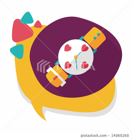 Valentine's Day couple watch flat icon with long shadow,eps10 Valentine's Day couple watch flat icon with long shadow,eps10 14860268