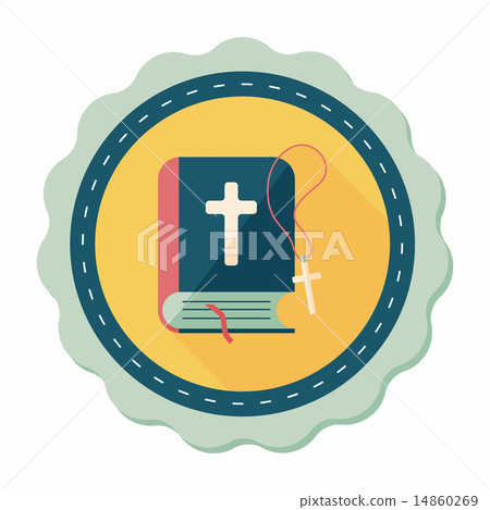 bible flat icon with long shadow,eps10 14860269