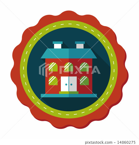 Building flat icon with long shadow,eps10 Building flat icon with long shadow,eps10 14860275