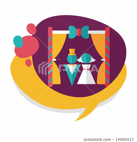 wedding ceremony flat icon with long shadow,eps10 - Stock Illustration ...