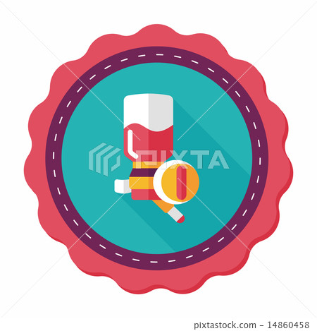 Pet water drinking flat icon with long shadow, eps10 Pet water drinking flat icon with long shadow, eps10 14860458