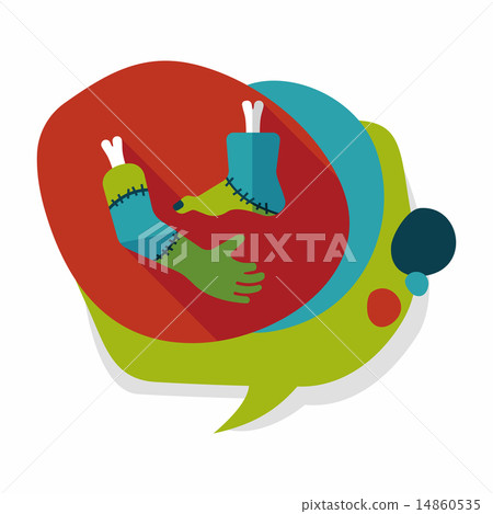 Halloween hand and leg flat icon with long shadow,eps10 14860535