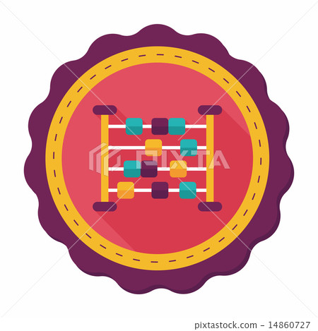 abacus calculation flat icon with long shadow abacus calculation flat icon with long shadow 14860727