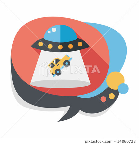 Space UFO flat icon with long shadow, eps10 Space UFO flat icon with long shadow, eps10 14860728