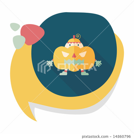 Pumpkin costume flat icon with long shadow,eps10 Pumpkin costume flat icon with long shadow,eps10 14860796