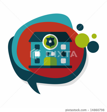 police station flat icon with long shadow,eps10 police station flat icon with long shadow,eps10 14860798