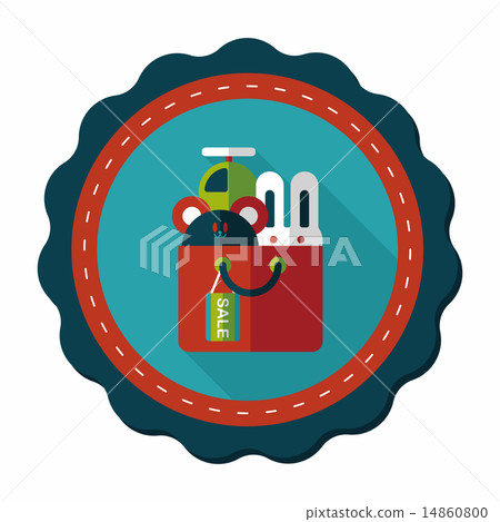 shopping present flat icon with long shadow,eps10 shopping present flat icon with long shadow,eps10 14860800
