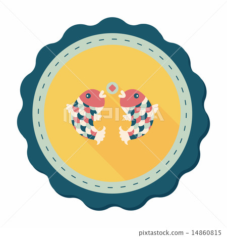 Chinese New Year flat icon with long shadow,eps10, Chinese decor Chinese New Year flat icon with long shadow,eps10, Chinese decor 14860815
