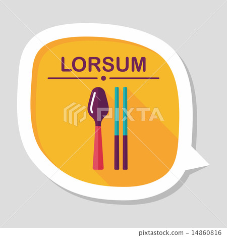 tableware flat icon with long shadow,eps10 14860816