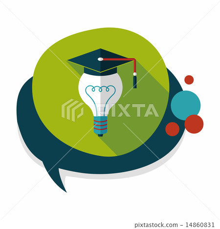Light bulb flat icon with long shadow,eps10 14860831