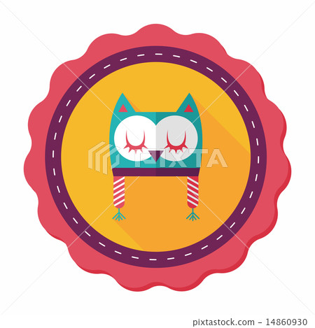 baby hat flat icon with long shadow,eps10 baby hat flat icon with long shadow,eps10 14860930