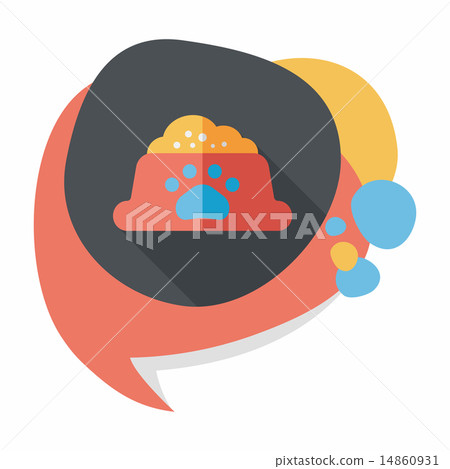 Pet dog food flat icon with long shadow,eps10 Pet dog food flat icon with long shadow,eps10 14860931