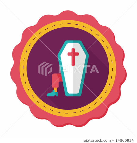 coffin falt icon with long shadow,eps10 coffin falt icon with long shadow,eps10 14860934