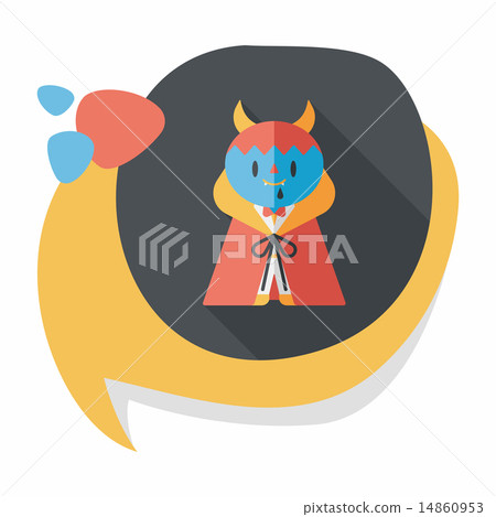 Vampire flat icon with long shadow, eps10 14860953