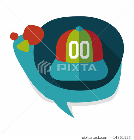baseball cap flat icon with long shadow,eps10 baseball cap flat icon with long shadow,eps10 14861135