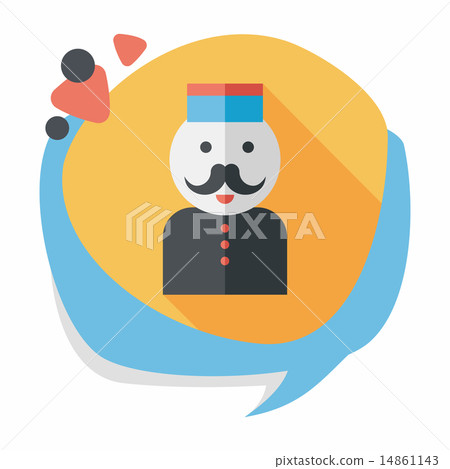 Hotel bellhop flat icon with long shadow,eps10 14861143