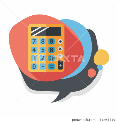 calculator flat icon with long shadow,eps10 14861145