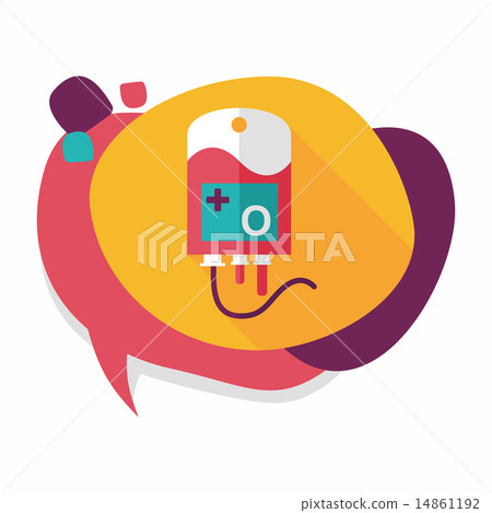 IV bag flat icon with long shadow, eps10 14861192