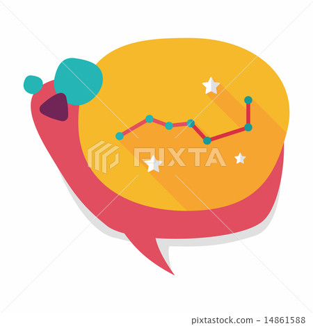 Space dipper flat icon with long shadow,eps10 14861588