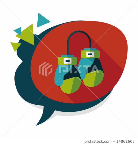 boxing gloves flat icon with long shadow,eps10 14861605