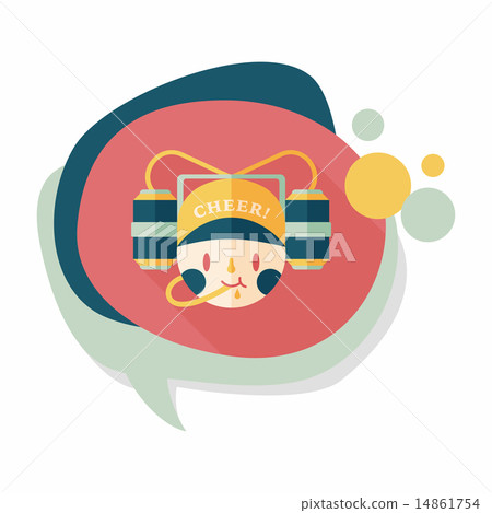 sport fan flat icon with long shadow,eps10 14861754