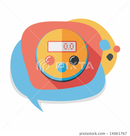 kitchenware timer flat icon with long shadow,eps10 kitchenware timer flat icon with long shadow,eps10 14861767