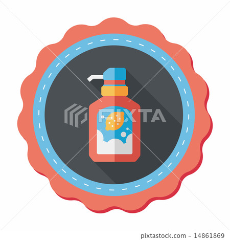 kitchenware dish soap flat icon with long shadow,eps10 14861869