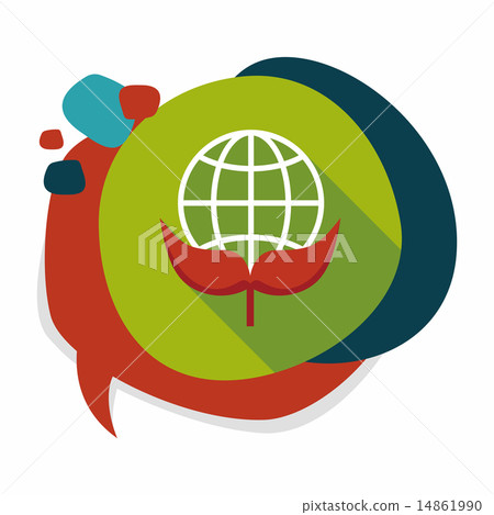 Environmental protection concept flat icon with long shadow,eps1 14861990