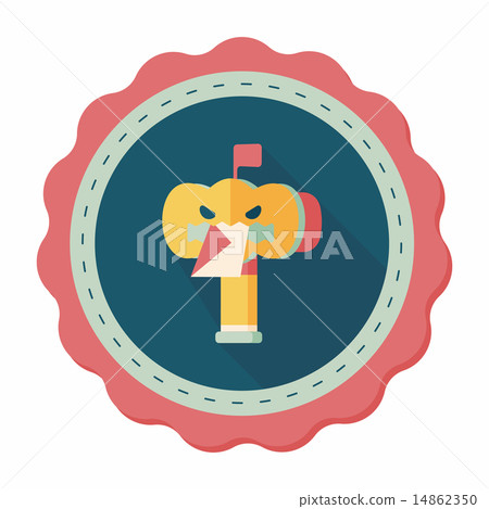 mail box flat icon with long shadow,eps10 14862350