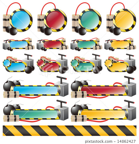 炸彈按鈕圖標 14862427