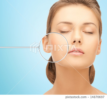 face of beautiful happy young woman face of beautiful happy young woman 14870697