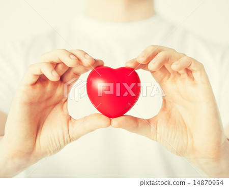 man hands with heart man hands with heart 14870954