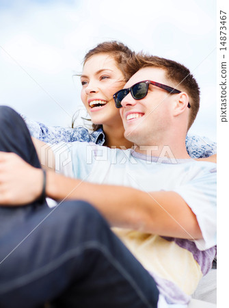 teenagers hanging out outside 14873467