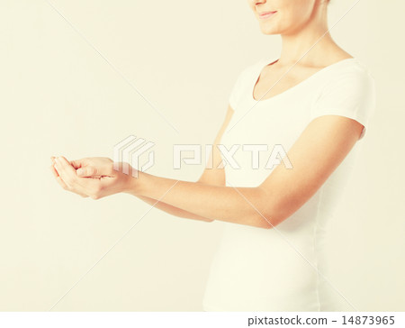 womans cupped hands 14873965