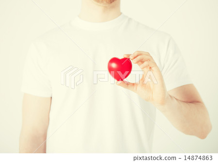 man hands with heart 14874863