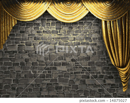 vector golden curtain background vector golden curtain background 14875027