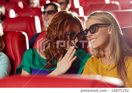 happy friends watching movie in 3d theater happy friends watching movie in 3d theater 14875192