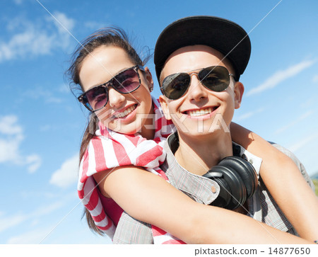 teenagers having fun outside 14877650