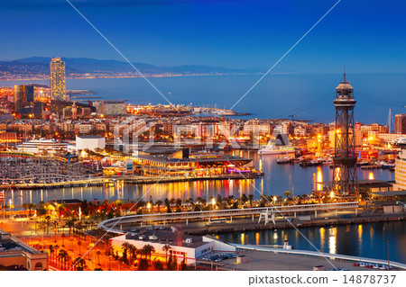 Barcelona in night. Spain Barcelona in night. Spain 14878737