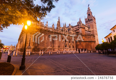 Morning view of Cathedral of Seville Morning view of Cathedral of Seville 14878738