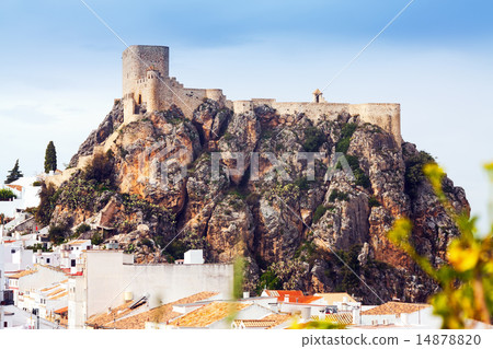 13th century arab castle at cliff. Olvera 13th century arab castle at cliff. Olvera 14878820
