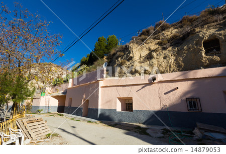 Dwellings houses into rock. Cortes de Baza Dwellings houses into rock. Cortes de Baza 14879053