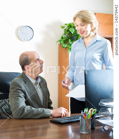 secretary near the chief 14879442
