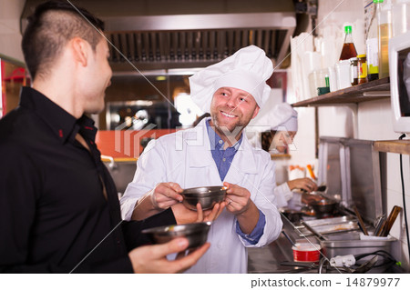 Chefs and waiter working Chefs and waiter working 14879977