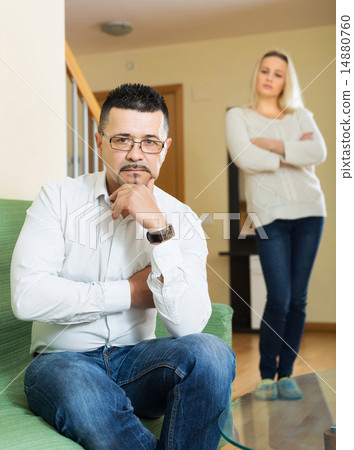 Married couple after quarrel 14880760