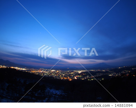 Iwate Iwasan Observatory Night view Iwate Iwasan Observatory Night view 14881094